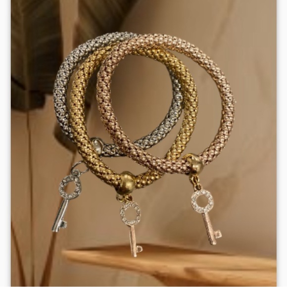 fashionable jewelry Jewelry - Popcorn chain jewelry Austrian/ gold plated/ keys to happiness bracelets